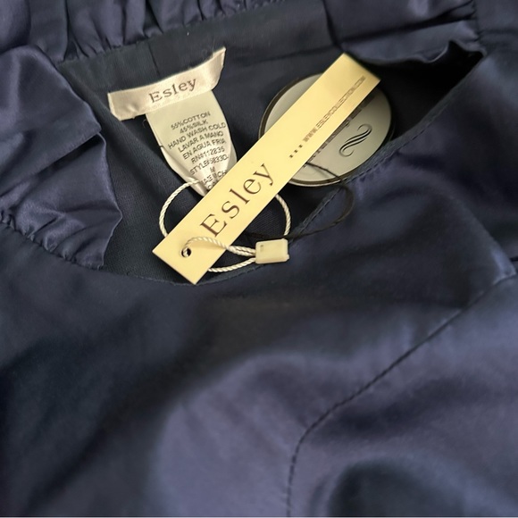 NWT Esley Ruffle Sleeveless Women’s Size M Dress - silk & cotton classy elegant - Picture 9 of 9